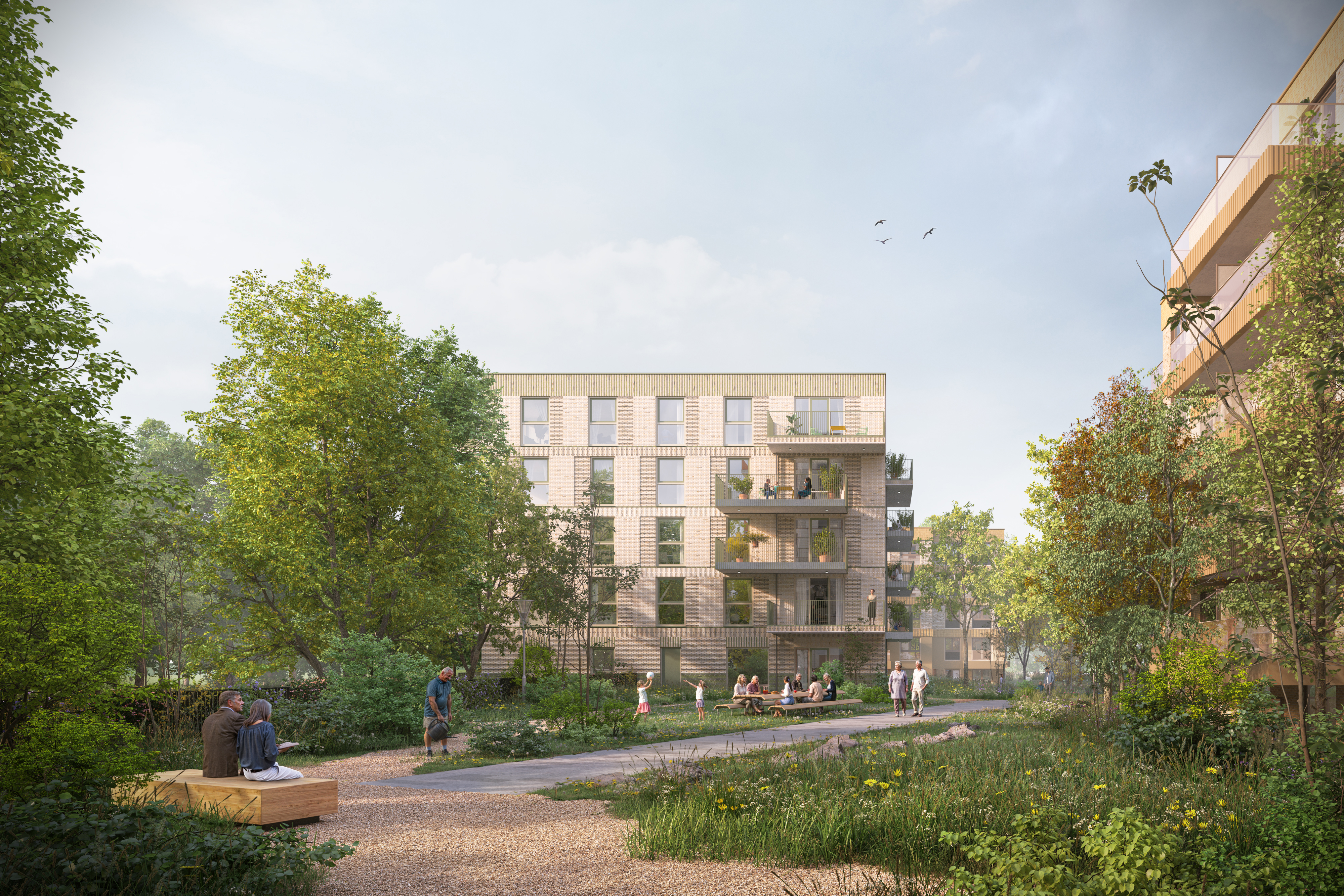 Nieuwe impressies van de 60 appartementen